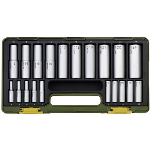 Proxxon Steckschlüsselsatz 1/2 (12.5 mm), 1/4 (6.3 mm) 20teilig 23292