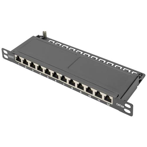 Digitus DN-91612S-SL-EA 12 Port Patch-Panel 254 mm (10) 0.5 HE Mehrfarbig Bestückt