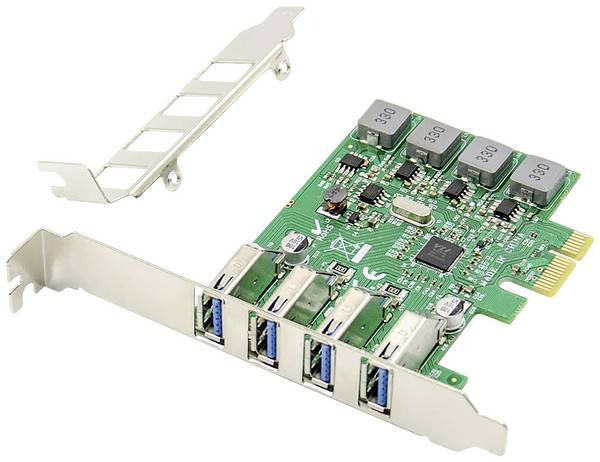 Digitus DS-30226 4 Port PCI-Express Karte USB, USB-A (USB 1.1), USB-A (USB 2.0), USB-A (USB 3.0), USB-A PCIe