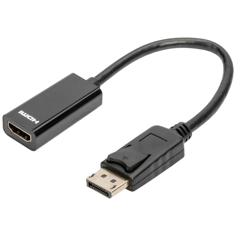 Digitus Adapter DisplayPort stekker, HDMI-A stekker 0.15 m Zwart AK-990903-002-S DisplayPort-kabel
