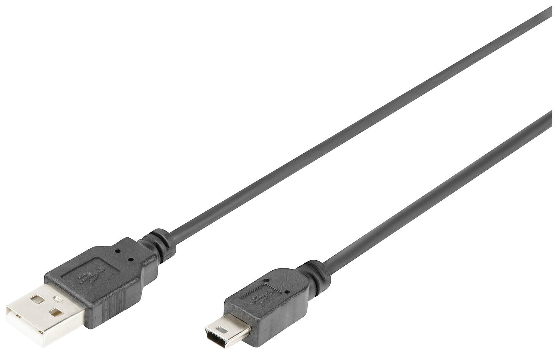 DIGITUS USB 2.0-Anschlusskabel, Typ A auf Mini B 3,0m sw
