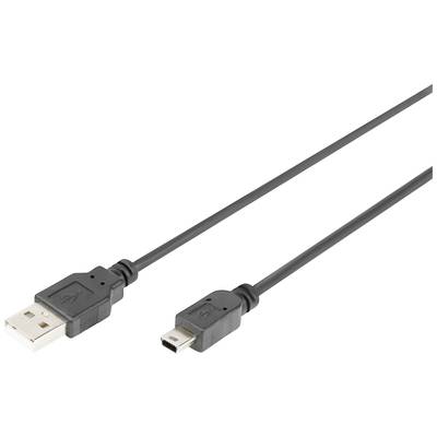 Digitus USB-Kabel USB-A Stecker, USB-Mini-B Stecker 3.00 m Schwarz  DB-300130-030-S kaufen