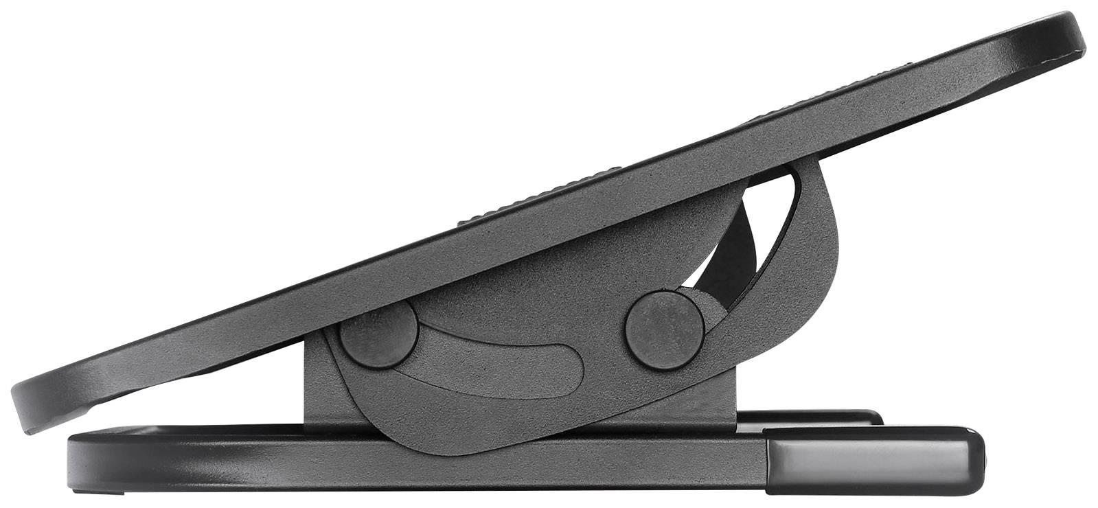 Manhattan Foot Rest, Under-Desk Comfort and Productivity Enhancer, Tilts 300 x 380mm, Rubberised Surface, Black, Lifetim-2