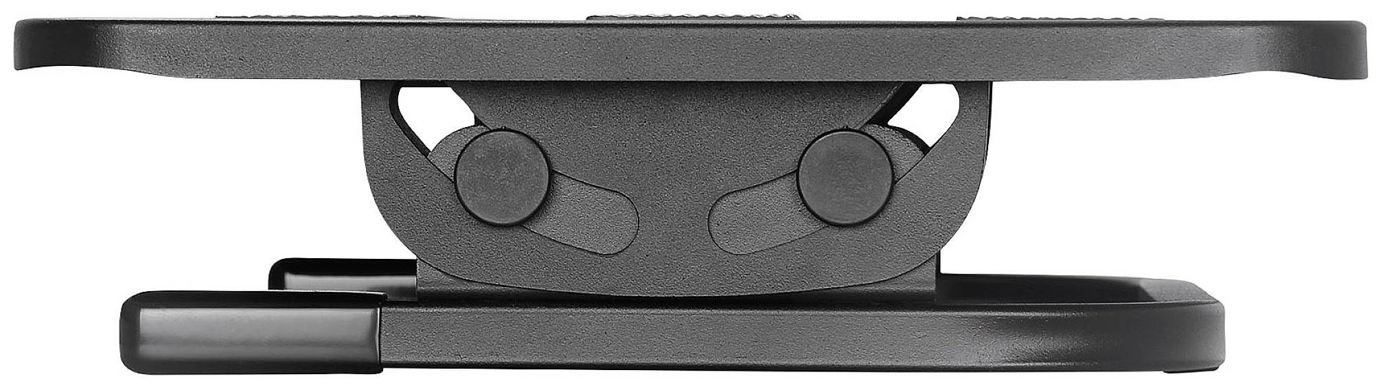 Manhattan Foot Rest, Under-Desk Comfort and Productivity Enhancer, Tilts 300 x 380mm, Rubberised Surface, Black, Lifetim-3