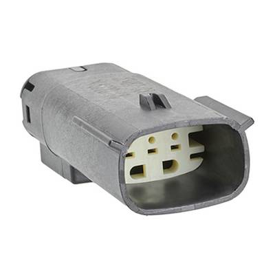 Steckverbinder mit schwarzem Gehäuse und mehreren Anschlüssen, seitlich fotografiert.
