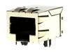 Molex Cat.5, Cat.5e RJ45-Steckverbinder Buchse, 1-Port 8P8C-polig Geschirmt, Leiterplatten-Montage abgewinkelt