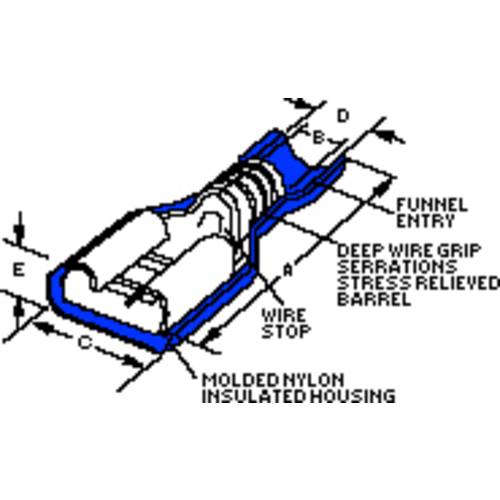 Molex 190030040 Flachsteckhülse 1 St.