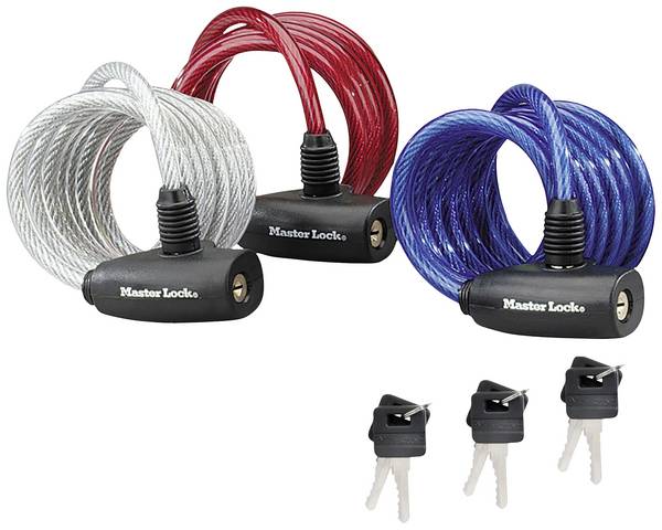 MasterLock No. 8127 - Kabelverriegelung - Schlüssel (Packung mit 3)