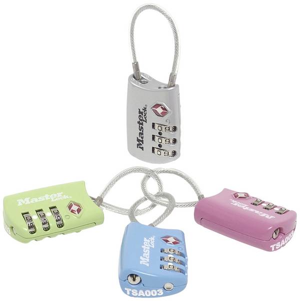 MASTERLOCK - MASTER LOCK 30 mm breites TSA-Gepckschloss mit flexiblem Bgel und individuell einstellbarer Zahlenkombinati