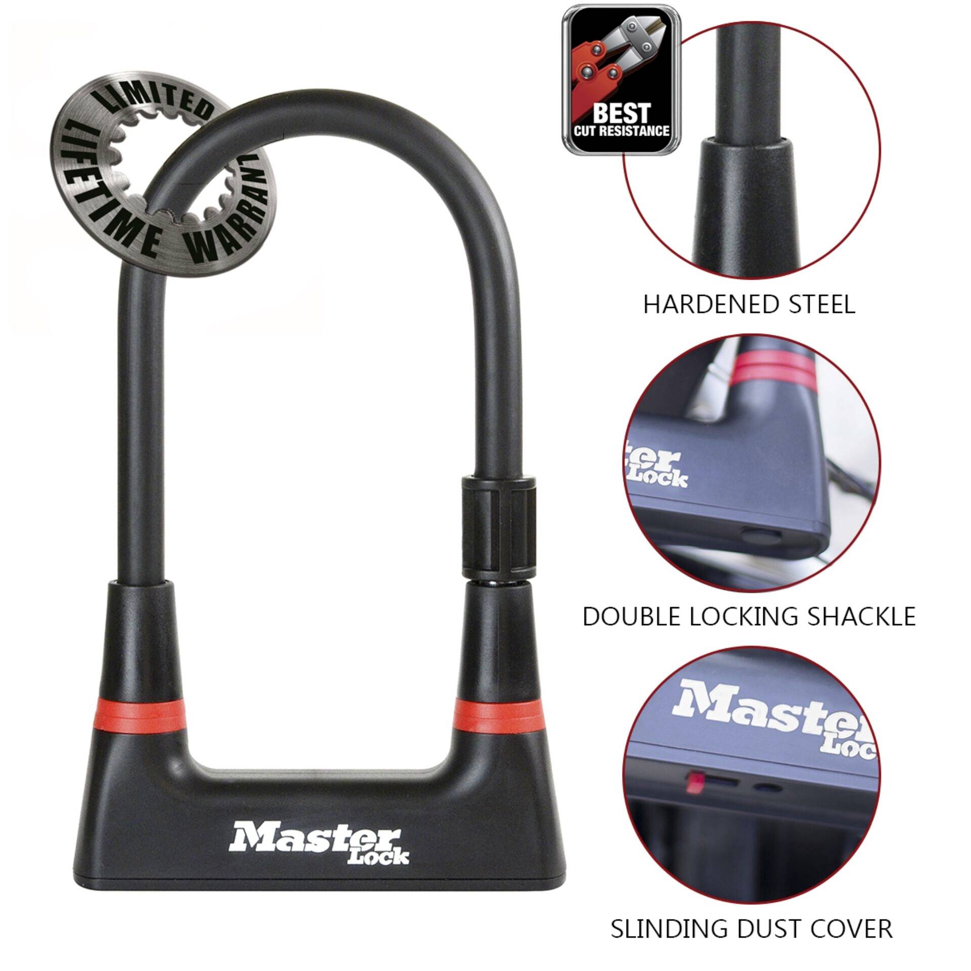 Master Lock 8279EURDPRO Bügelschloss Schwarz Schlüsselschloss-4