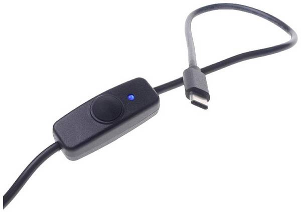 Radxa RockPi_USB-AtoC_SW Strom-Kabel  [1x USB 2.0 Stecker A - 1x USB-C® Stecker] 1.50 m Schwarz inkl. Ein/Aus-Schalter