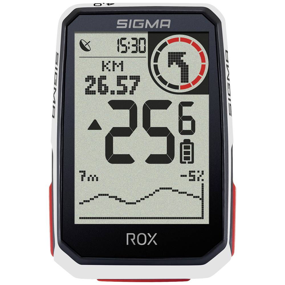 Sigma GPS Fietscomputer ROX 4.0 GPS met standaard stuurhouder wit