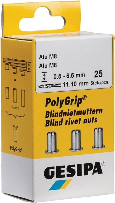 Bl.Nietm. VA Minipack Polygrip A2 M5 x 7 x 13,5 - Artikel: 4007081953832-1