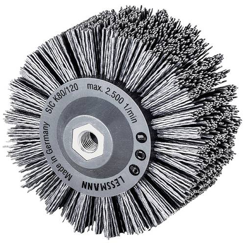 Rundbürste D.140mm M14 SiC Schleifborsten K.80 60mm 2500min-¹ LESSMANN