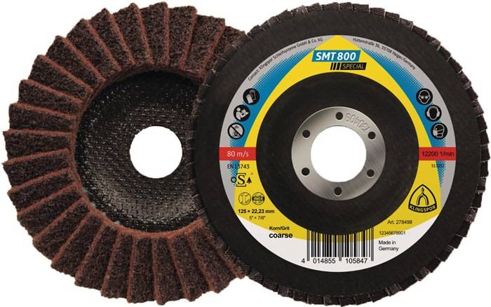 Klingspor 278499 SMT 800 Lamellenschijf Diameter 125 mm Boordiameter 22.23 mm Inox, Staal 5 stuk(s)