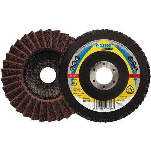 Klingspor 278500 SMT 800 Fächerschleifscheibe Durchmesser 125 mm Bohrungs-Ø 22.23 mm INOX, Stahl 5 St.