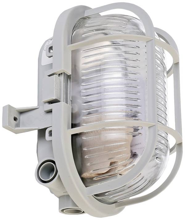 Deko Light Syrma Oval Grau 401013 Außendeckenleuchte, Außenwandleuchte E27 Grau