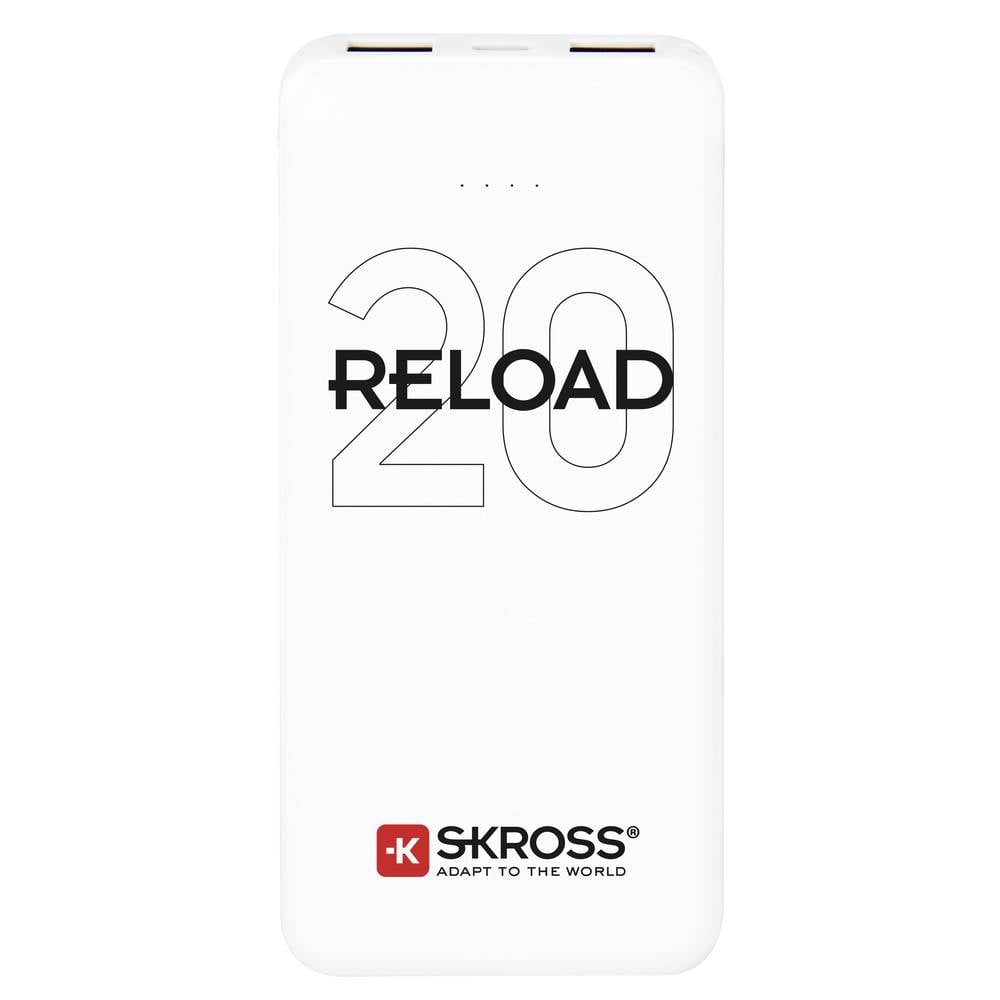 Skross Reload 20 Powerbank 20000 mAh Li-ion Wit Statusweergave
