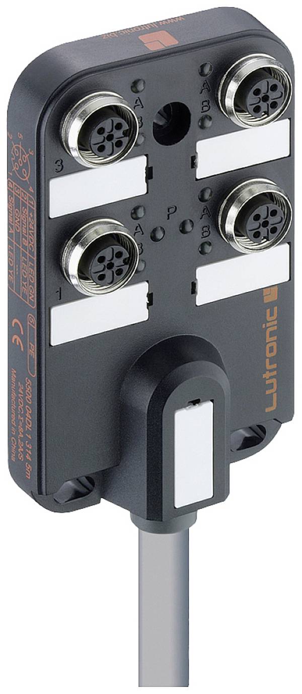 Lutronic 5500 04DL1 3... 5500 04DL1 314 5m Sensor/Aktorbox passiv M12-Verteiler mit Metallgewinde 1 St. Piece
