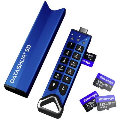 iStorage IS-FL-DSD-256-DP Externer Speicherkartenleser  Blau IS-FL-DSD-256-DP USB-C® 3.2