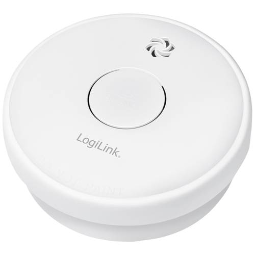 LogiLink Rauch- / Brandschutzmelder Rauchwarnmelder batteriebetrieben (Ø x H) 100 mm x 34.5 mm
