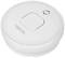 Runder, weißer Rauchmelder von LogiLink mit zentralem Testknopf und Lüftungsschlitzen; geeignet zur Brandschutzüberwachung.
