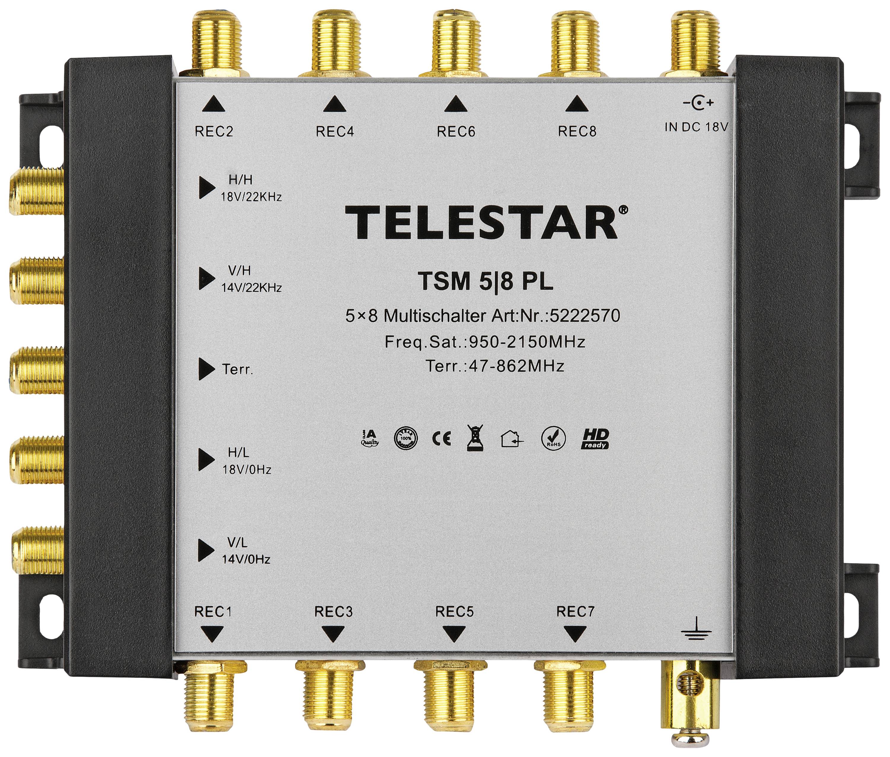 TELESTAR DIGITAL Multischalter m.Netzteil,8 Teiln.