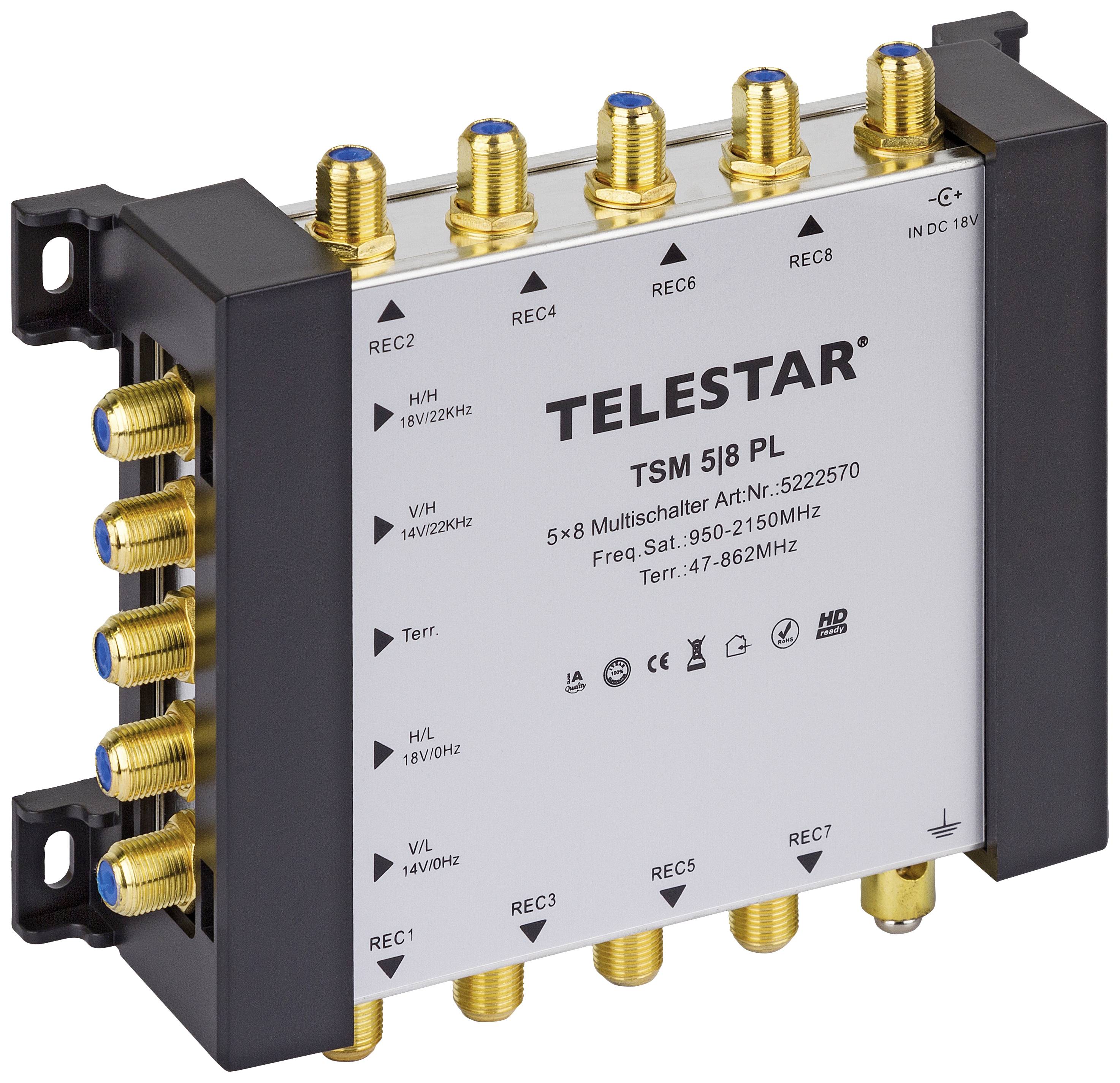 Telestar TSM 5/8 Premium Line SAT Multischalter Eingänge