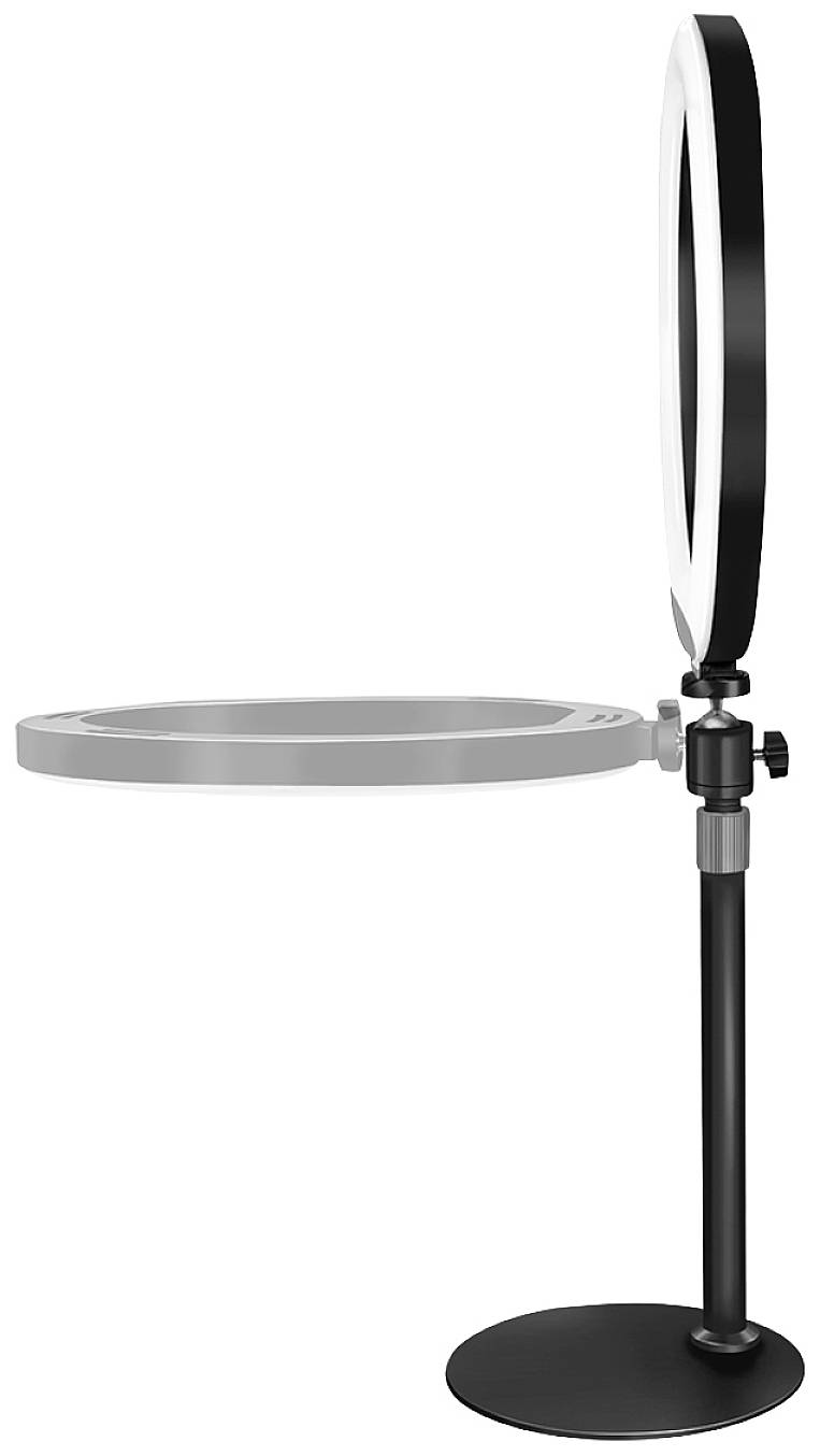 LogiLink Smartphone-Ringlicht-Stativ mit Fernauslöser, höhenverstell., Ø 25 cm-3