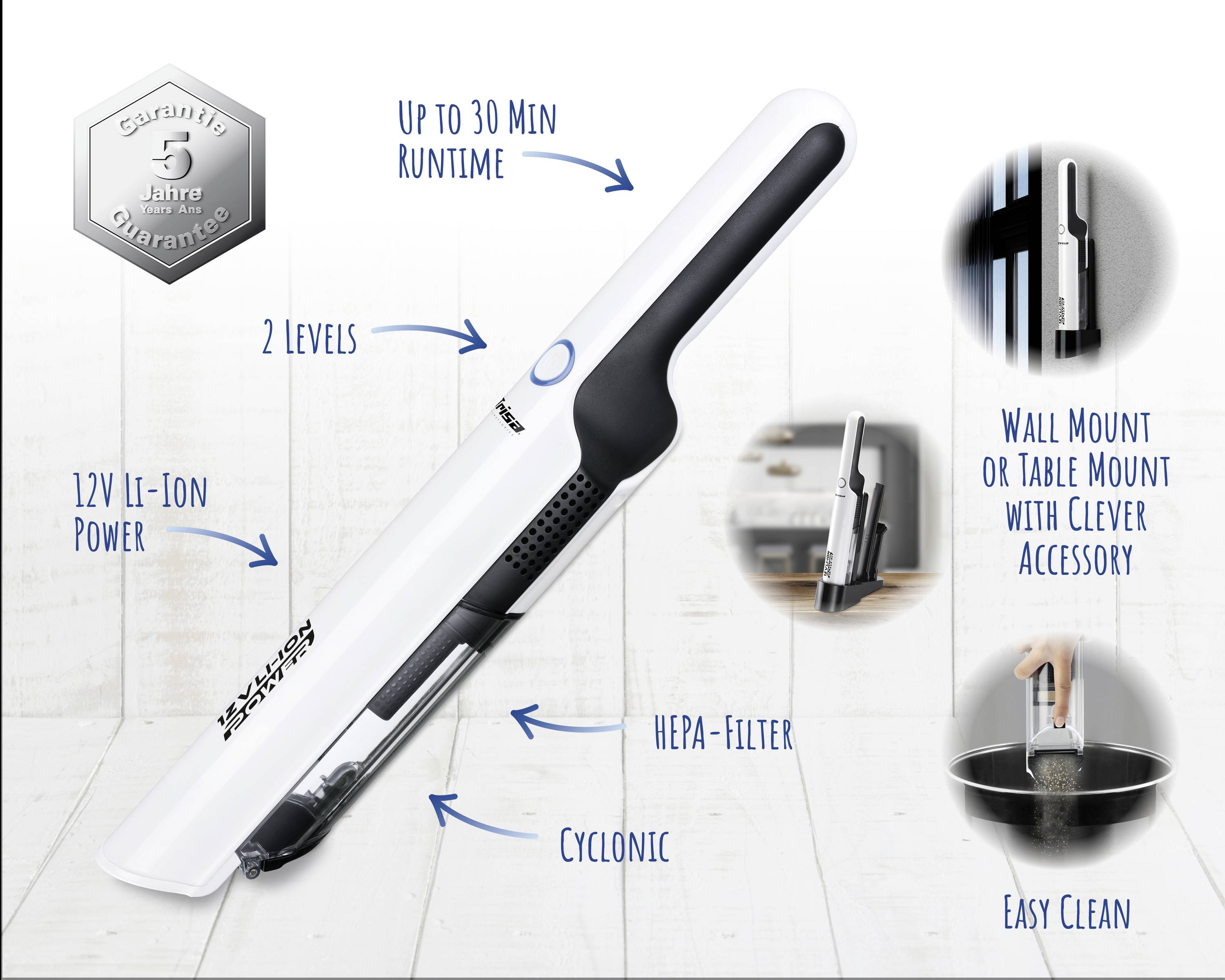 Trisa T0070 9500.701 Akku-Handstaubsauger 12 V Beutellos-6