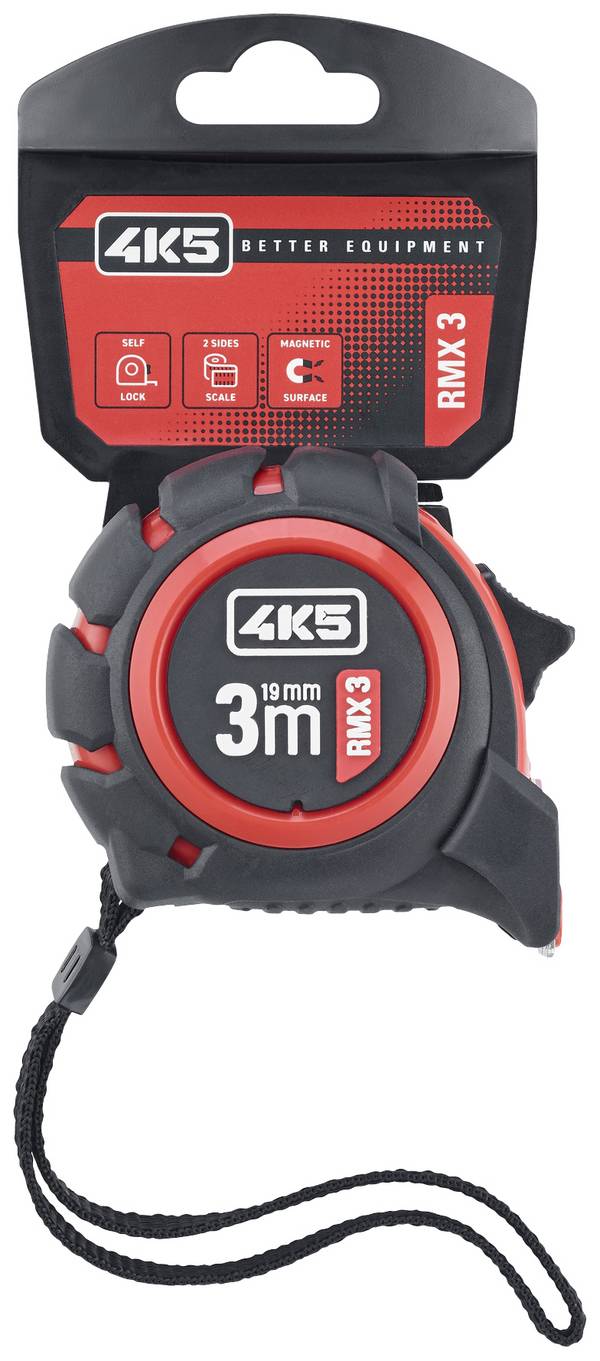 4K5 Tools RMX 3 RollMeter 3m 606.100-3 Maßband   3 m