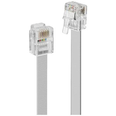 Zwei transparente Ethernetstecker mit flachem Kabel. Einer zeigt die Vorderseite, der andere die Rückseite.