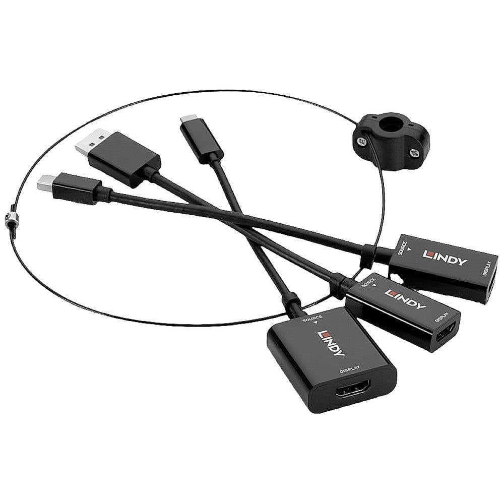 Lindy 38304 video kabel adapter HDMI Type A (Standaard) Zwart