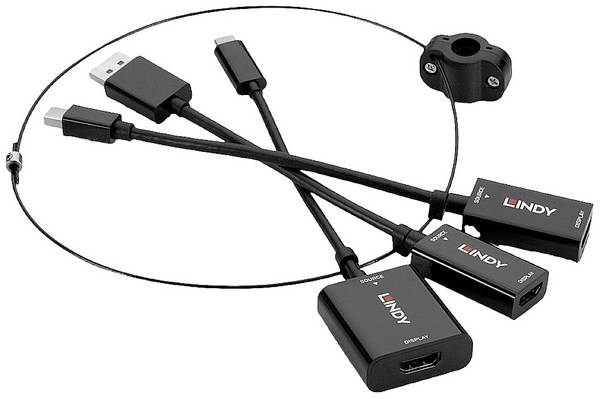 Lindy - Videoadapter - Schwarz - unterstützt 4K 60 Hz (3840 x 2160)