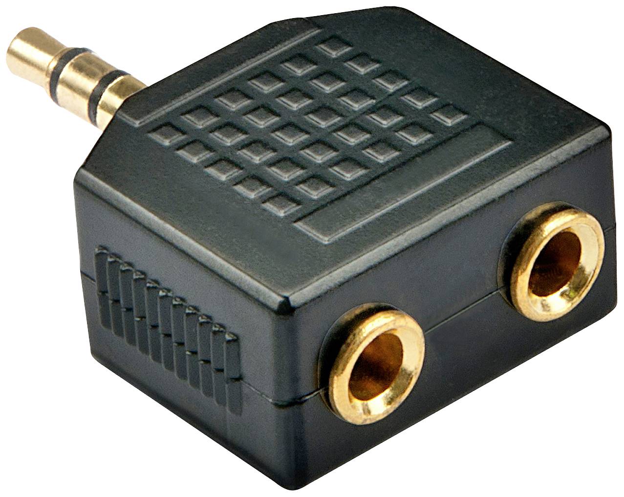 LINDY Adapter 3,5mm Stereo m/2xf  3,5mm-Klinke m/2xf, vergoldet