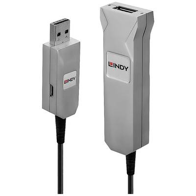 LINDY USB-Kabel USB 3.2 Gen1 (USB 3.0 / USB 3.1 Gen1) USB-A Stecker, USB-A Buchse 50 m Schwarz, Grau  42701