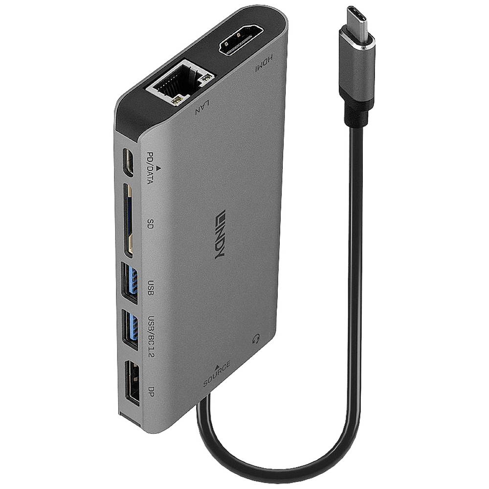 LINDY 43323 USB-C mini-dockingstation Geschikt voor merk: Universeel Geïntegreerde kaartlezer, USB-C