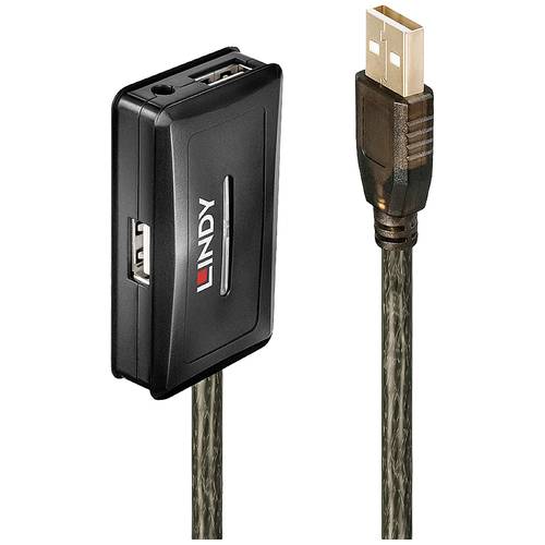 LINDY USB-Kabel USB 2.0 USB-A Stecker, USB-A Buchse, USB-A Buchse, USB-A Buchse, USB-A Buchse 10.00 m Grau 42635