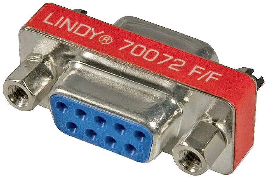 LINDY Seriell Adapter [1x D-SUB-Buchse 9pol. - 1x D-SUB-Buchse 9pol.] Rot