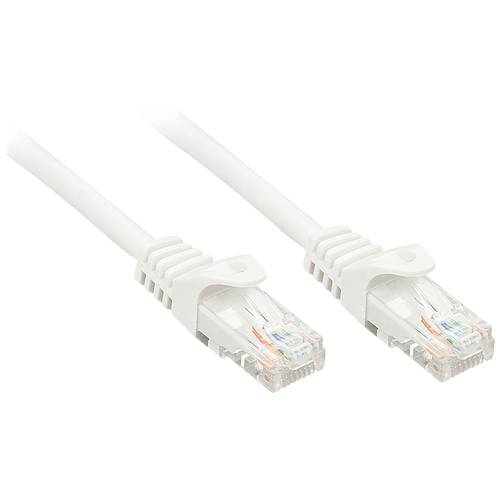 LINDY 48207 RJ45 Netzwerkkabel, Patchkabel CAT 6 U/UTP 10.00 m Weiß 1 St.