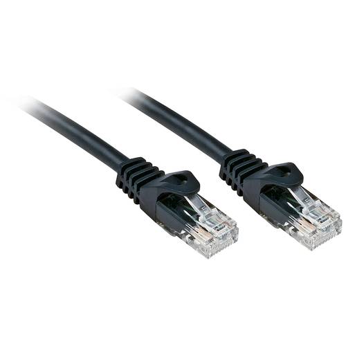 LINDY 48194 RJ45 Netzwerkkabel, Patchkabel CAT 6 U/UTP 3.00 m Schwarz 1 St.