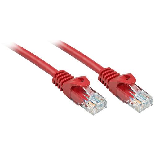 LINDY 48187 RJ45 Netzwerkkabel, Patchkabel CAT 6 U/UTP 10.00 m Rot 1 St.