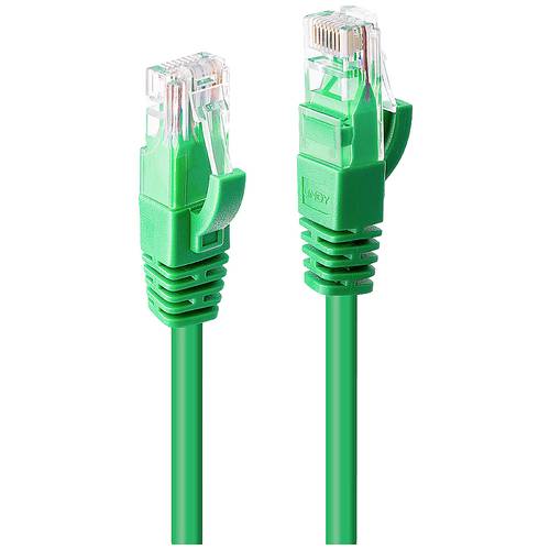 LINDY 48046 RJ45 Netzwerkkabel, Patchkabel CAT 6 U/UTP 0.50 m Grün 1 St.
