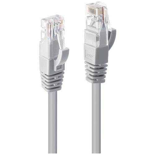 LINDY 48001 RJ45 Netzwerkkabel, Patchkabel CAT 6 U/UTP 0.50 m Grau 1 St.