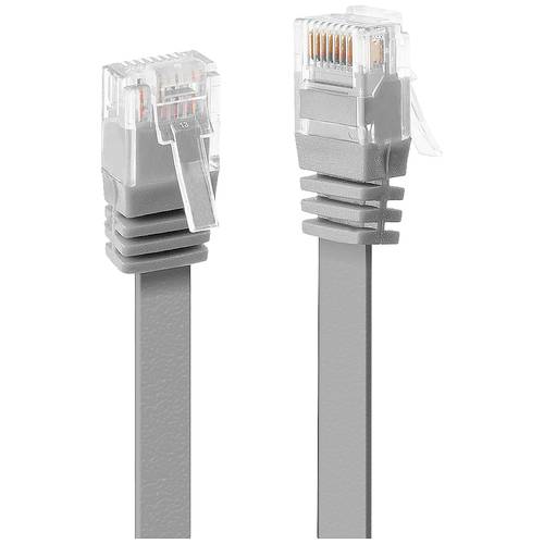 LINDY 47490 RJ45 Netzwerkkabel, Patchkabel CAT 6 U/UTP 0.30 m Grau 1 St.
