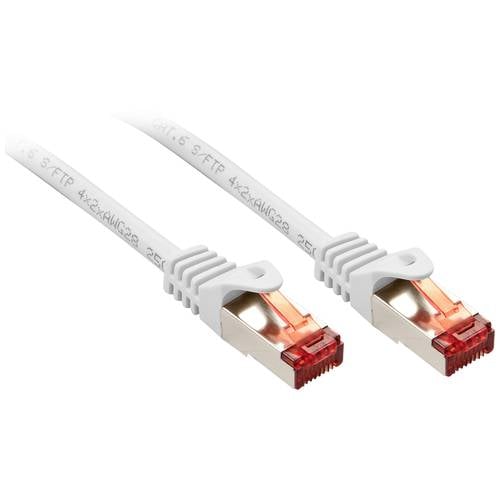 LINDY 47388 RJ45 Netzwerkkabel, Patchkabel CAT 6 S/FTP 10.00 m Weiß 1 St.