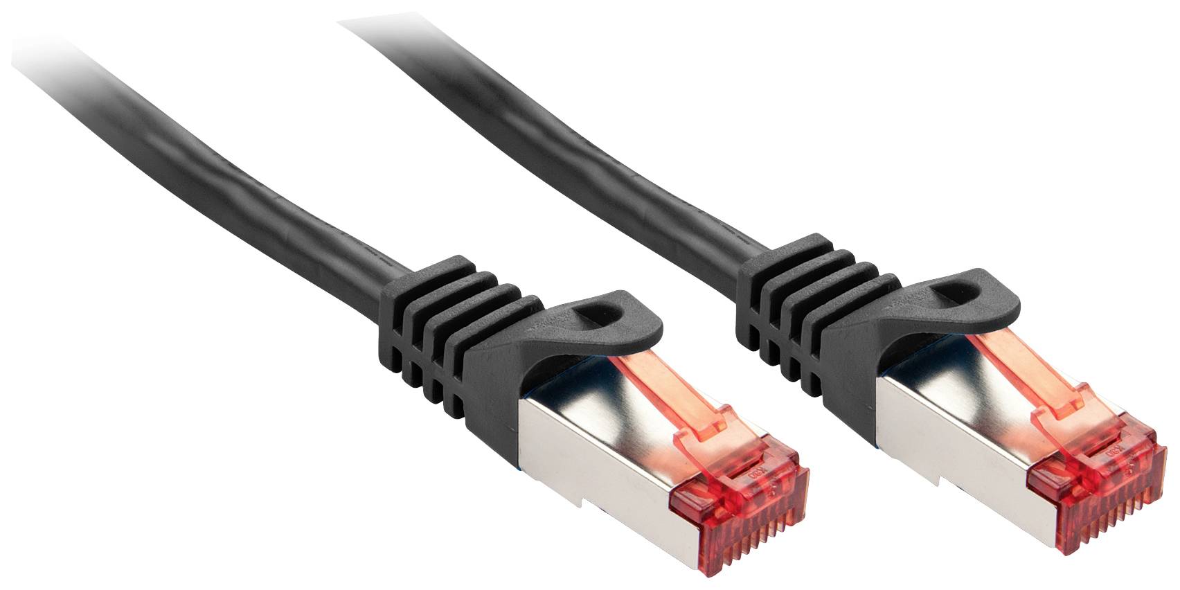 LINDY 47373 RJ45 Netzwerkkabel, Patchkabel CAT 6 S/FTP 1.50 m Schwarz 1 St.