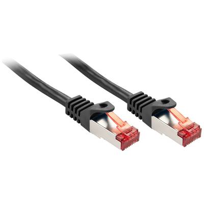 Zwei schwarze Ethernet-Kabel mit roten Steckern, die für Netzwerkverbindungen verwendet werden.
