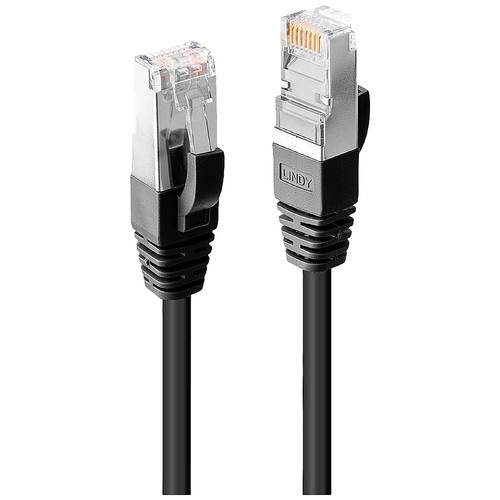 LINDY 45609 RJ45 Netzwerkkabel, Patchkabel CAT 6 S/FTP 20.00 m Schwarz 1 St.