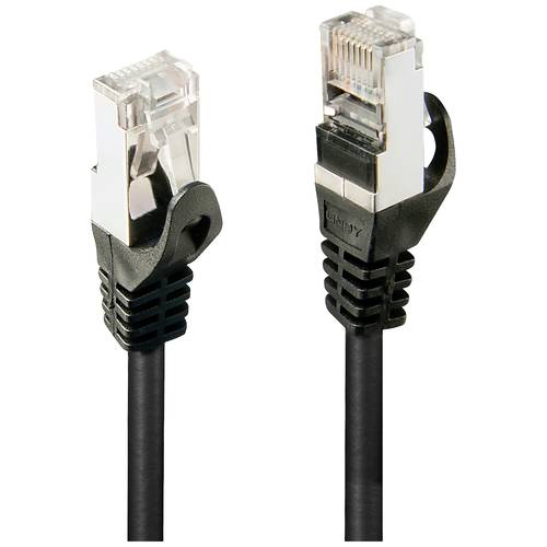 LINDY 48381 RJ45 Netzwerkkabel, Patchkabel CAT 5e F/UTP 1.00 m Schwarz 1 St.